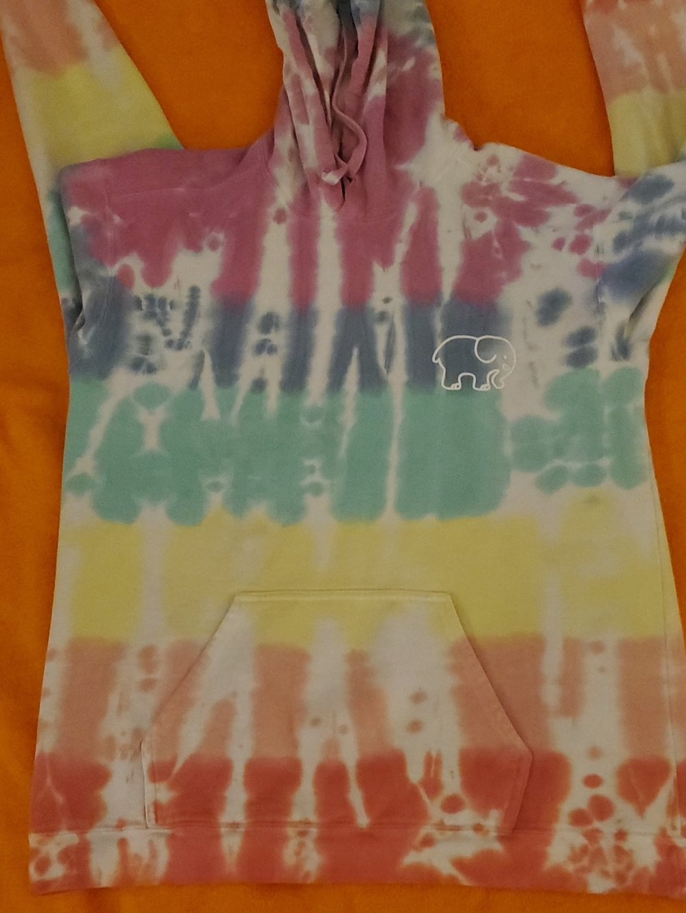 ivory ella Tie-Dye Hoodie in Purple, Blue, Yellow, Pink